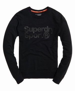 Superdry Core Sport Crew Férfi Pulóver Fekete | CRSNZ5268